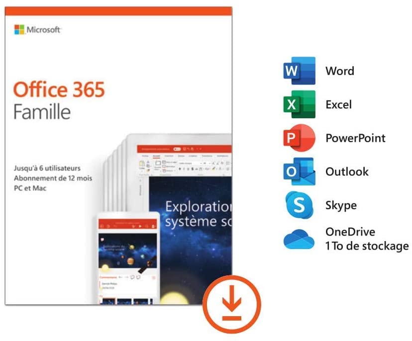 Microsoft Office 365 Famille (6 Utilisateurs)